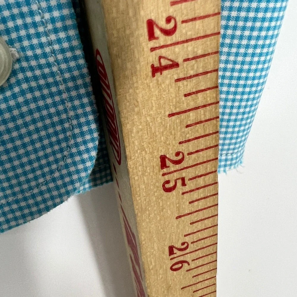 J.‎ Crew Mens Gingham Check Long Sleeve Button Up Shirt M Blue White Casual